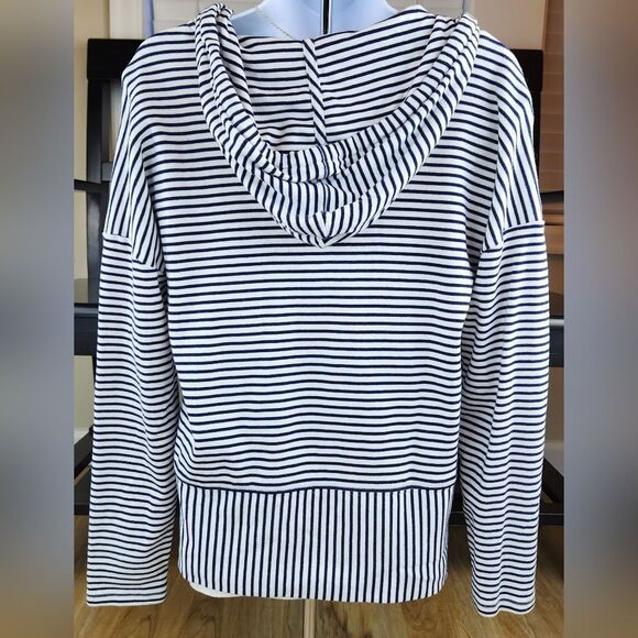 🔺️Vineyard Vines Blue Anguilla Striped Lightweight Zipper Hoodie Jacket XSmall - Picture 3 of 10